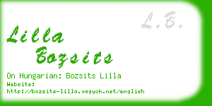 lilla bozsits business card